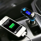 Fashion  LCD Screen Vehicle Dual USB Car Charger Wireless Car Kit with Audio MP3 Player Support TF Card [&lt;lun&gt;]