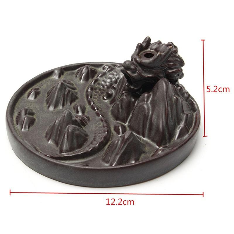 Retro Buddhist Porcelain Incense Holder Backflow Incense Burner Home Fragrance  Artwork