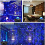 Newest 2 Styles Romantic Star Projector Light USB Voice Control Music Player LED Night Light Projection Lamp Star Light [&lt;lun&gt;]