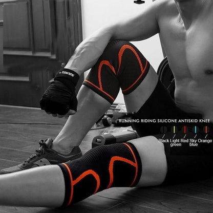 Fitness Running Cycling Knee Support Braces Elastic Nylon Sport Compression Knee Pad Sleeve for Basketball Volleyball [<lun>]