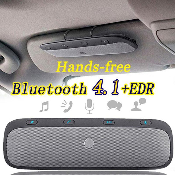 Multifunctional Hands Free Bluetooth Car Kit Music Speaker Vehicle Speakerphone Sunscreen Shade For Smartphone [<lun>]