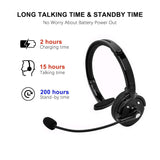 Pro Trucker Bluetooth Headset Cell Phone Headset with Microphone, Office Wireless Headset, Over the Head Earpiece, On Ear Car