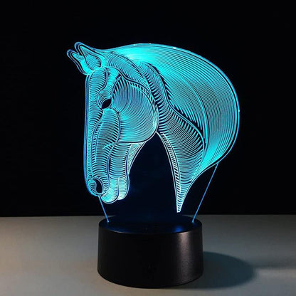 2020  Exquisite Creative 3D Lamp Acrylic Optical Illusion Visual Led Night Light 7 Colors for Home Decor