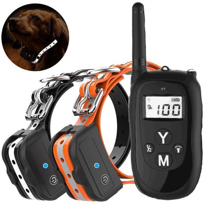 Dog Shock Training Collar,Rechargeable Waterproof 500ft Control Dog Shock Collar with Remote,Beep Vibration Shock for Small Medium Large Dogs