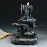 Exquisite Retro Buddhist Porcelain Incense Holder Backflow Incense Burner Home Fragrance  Artwork w/ 20 Incense Cones