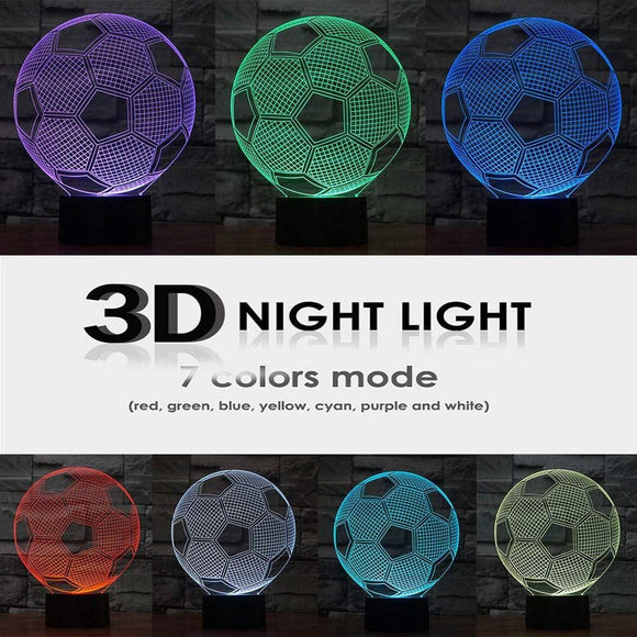 2020 Creative 3D Lamp Acrylic Optical Illusion Visual Led Night Light 7 Colors for Home Decor