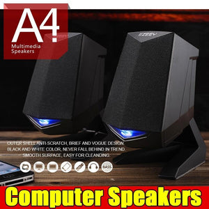 Brand New Mini Subwoofer Dual Speakers Stereo Supper Bass Music Box 2.0 Channel Computer Speakers For Desktop Laptop Tablet PC Smartphone
