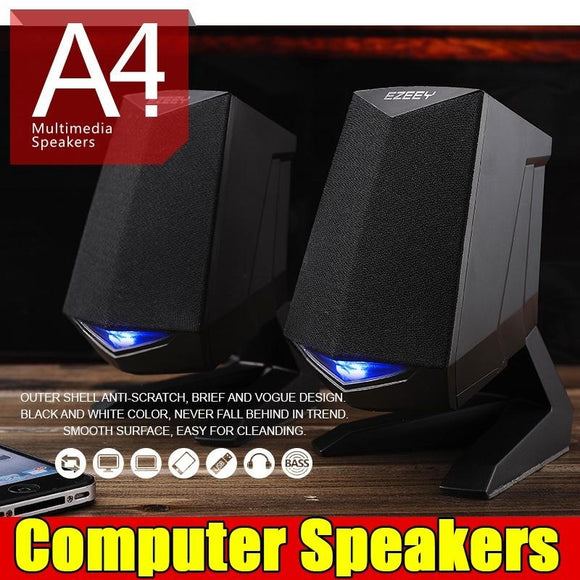 Brand New Mini Subwoofer Dual Speakers Stereo Supper Bass Music Box 2.0 Channel Computer Speakers For Desktop Laptop Tablet PC Smartphone