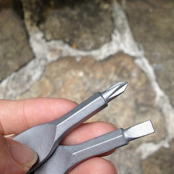Hot Sale 2 Keys Stainless Keychain Pocket Tool Screwdriver Set EDC Outdoor Multifunction Fashion [<lun>]