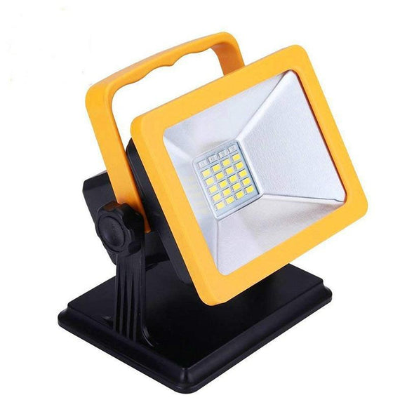 Rechargeable LED Work Light with Magnetic Base 15W 6.5H Lighting Battery Powered Waterproof Spotlights Outdoor Camping Emergency Lights Floodlights with SOS Mode ( with magnetic base) [<lun>]