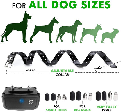 Dog Training Collar with Remote 800ft [Reflective Strap] Waterproof Rechargeable Beep/Vibration/Electric Shock Modes for Small Medium Large Dogs