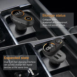 Bluetooth Car FM Transmitter,Wireless Radio Adapter Car Kit Music Control,Hands-Free Calling 1.44&quot; Display with 2 USB Car Charge Port Built-in Mic Smart Mp3 Player TF Card Input/Output
