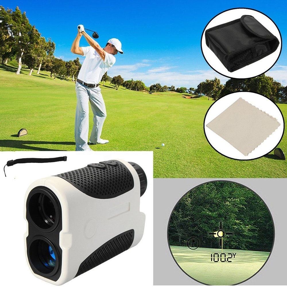 Clear LED Golf Digital Laser Range Finder Eyepiece Focus Hunting Slope Compensation Angle Scan Binoculars Pinseeking Club 400M [<lun>]