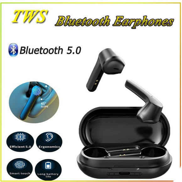 Newest TWS Bluetooth 5.0 Mini Bluetooth Headphones Wireless Music Earpieces Waterproof 9D Surround Sound for Iphone Oppo Huawei Xiaomi Headset [<lun>]