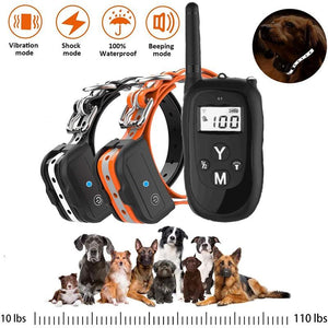 New Shock Collar for Dogs,Dog Training Collar,Rechargeable Waterproof 500ft Control Dog Shock Collar with Remote,Beep Vibration Shock for Small Medium Large Dogs