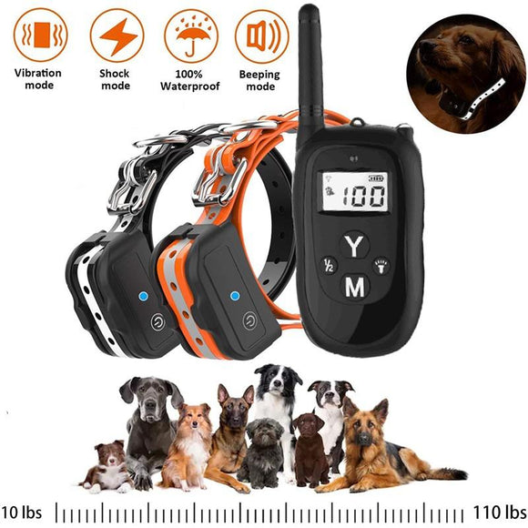 New Shock Collar for Dogs,Dog Training Collar,Rechargeable Waterproof 500ft Control Dog Shock Collar with Remote,Beep Vibration Shock for Small Medium Large Dogs