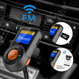 Fashion Bluetooth FM Transmitter for Car, Wireless Hands-free Radio Adapter Car Charger Kit with 1.4 Inch Display, Music Player [&lt;lun&gt;]