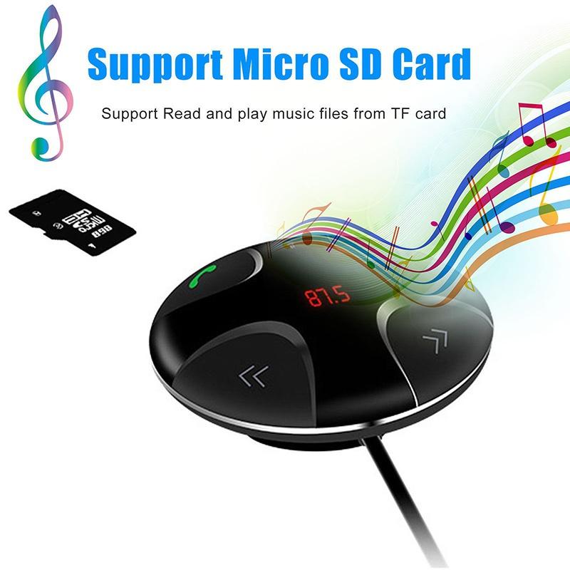FM Digital Wireless Handsfree Bluetooth 3.0 Car Kit Adapter Charger MP3 Player FM Radio Transmitter In-car Bluetooth Music Receiver for Smartphone Tablet