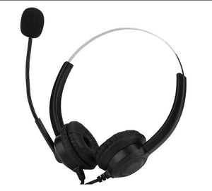 USB Headset with Mic and Mute Option, Wired Headphone for PC, Laptop, Tablet, Computer Headset with Noise Cancelling Microphone, All Day Comfort for Meetings, Call Center, School (Black)