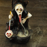 2020  New design Skull Backfolw Incense Burner Fashion Halloween Gift Retro Incense Holder Home Décor Home Air Freshener for Yoga and Reading