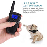 Professional LCD Electric 300M 100LV Levels Waterproof Shock Vibra Pet Training Collar Electric Pet Dog Training Remote Control Collar (Color: Black)