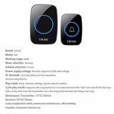 Home Waterproof Wireless Doorbell Smart LED Light Calling Bell 300M Remote EU UK US Plug 38 Songs Chime Jingle Bell