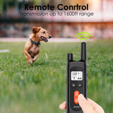 Dog Training Collar - Rechargeable Shock Collars for Dogs with Remote, 3 Training Modes, Beep, Vibration and Shock, 100% Waterproof Collar, 1600Ft Remote Range, 0~99 Shock Levels Dog Training Set