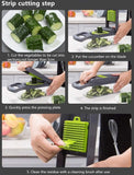 New Multifunctional Vegetable Potato Slicer Set Chopper Grater Carrot Cutter Shredder Onion Peeler Kitchen Tool [&lt;lun&gt;]