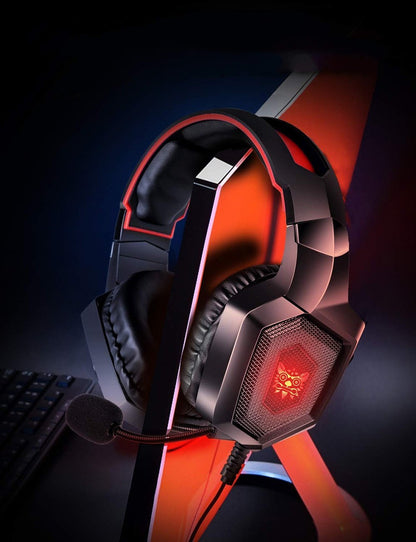 Gaming Headset PS4 Headset with 7.1 Surround Sound, Xbox One Headset w/ Noise Canceling Microphone &amp; LED Light, Compatible with PS4, Xbox One, Switch, PC, Mac, Laptop, Over Ear Headphones