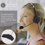 USB Headset with Microphone Double Sided for Business Skype Work from Home Call Center Office Video Conference Computer Laptop PC VOIP Softphone Telephone Noise Cancellating Headset Headphone