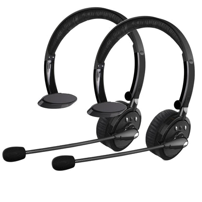 Pro Trucker Bluetooth Headset/Cell Phone Headset with Microphone, Office Wireless Headset, Over the Head Earpiece, On Ear Car