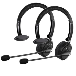 Pro Trucker Bluetooth Headset/Cell Phone Headset with Microphone, Office Wireless Headset, Over the Head Earpiece, On Ear Car