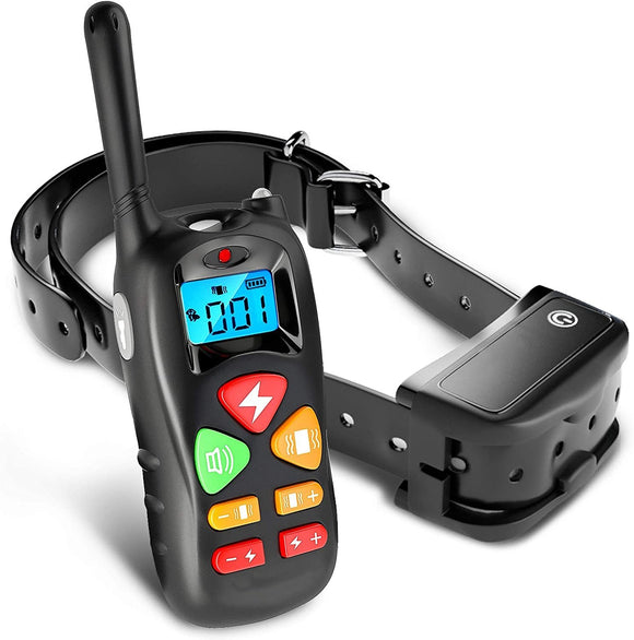 Dog Training Collar with Remote 800ft [Reflective Strap] Waterproof Rechargeable Beep/Vibration/Electric Shock Modes for Small Medium Large Dogs