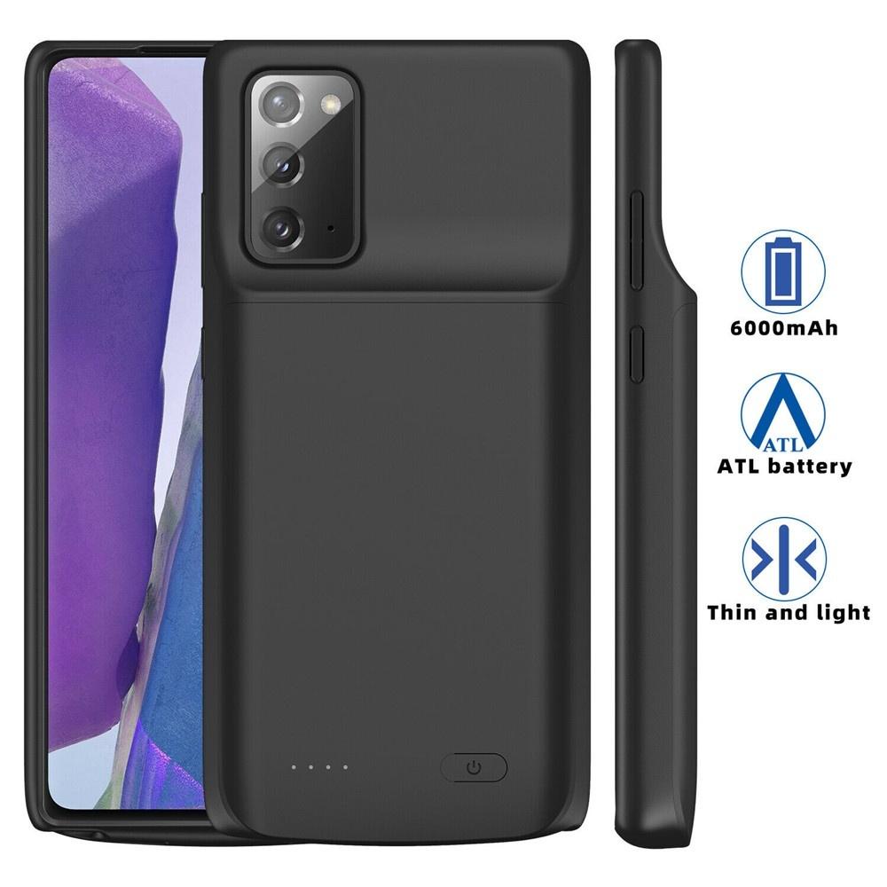 Battery Case for Galaxy Note 20 Plus 6000Mah Portable Charging Case for Samsung Galaxy Note 20+ Rechargeable External Battery Pack Extended Battery Protective Charger Case