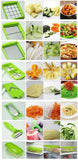 New Multifunctional Vegetable Potato Slicer Set Chopper Grater Carrot Cutter Shredder Onion Peeler Kitchen Tool [&lt;lun&gt;]