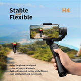 Professional H4 Smartphone Camera 3 Axes Stabilizer Handheld Gimbal Stabilizer for Smartphone/Camera/Video Stabilizer for Running Biking Hiking