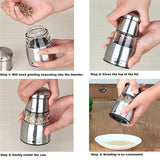 Pepper Grinder or Salt Shaker for Professional Chef - Best Spice Mill with Brushed Stainless Steel, Special Mark, Ceramic Blades and Adjustable Coarseness