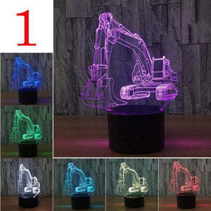 3D Lamp LED Table Switch Touch Remote Night Light Man Boys Birthday Decor Gifts