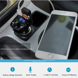 Multifunctional Car Kit Handsfree Wireless Bluetooth FM Transmitter LCD MP3 Player USB Charger Music Player Adapter