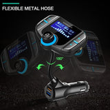 Bluetooth FM Transmitter , Wireless Car Radio Transmitter Kit with 1.7” LED Display, Dual USB Ports, Hands Free Kit [&lt;lun&gt;]