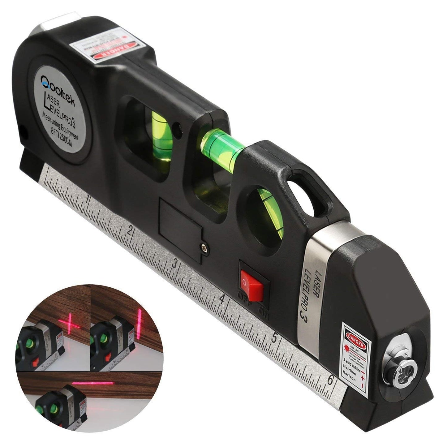 Multifunctional Laser Level and Spirit Level Metric Rulers Laser Straight Line
