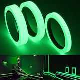 Reflective Glow Tape Self-adhesive Sticker Removable Luminous Tape Fluorescent Glowing Dark Striking Warning Tape