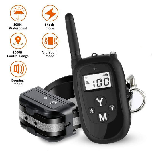 Shock Collar for Dogs,Dog Training Collar,Rechargeable Waterproof 500ft Control Dog Shock Collar with Remote,Beep Vibration Shock for Small Medium Large Dogs