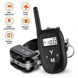 Shock Collar for Dogs,Dog Training Collar,Rechargeable Waterproof 500ft Control Dog Shock Collar with Remote,Beep Vibration Shock for Small Medium Large Dogs