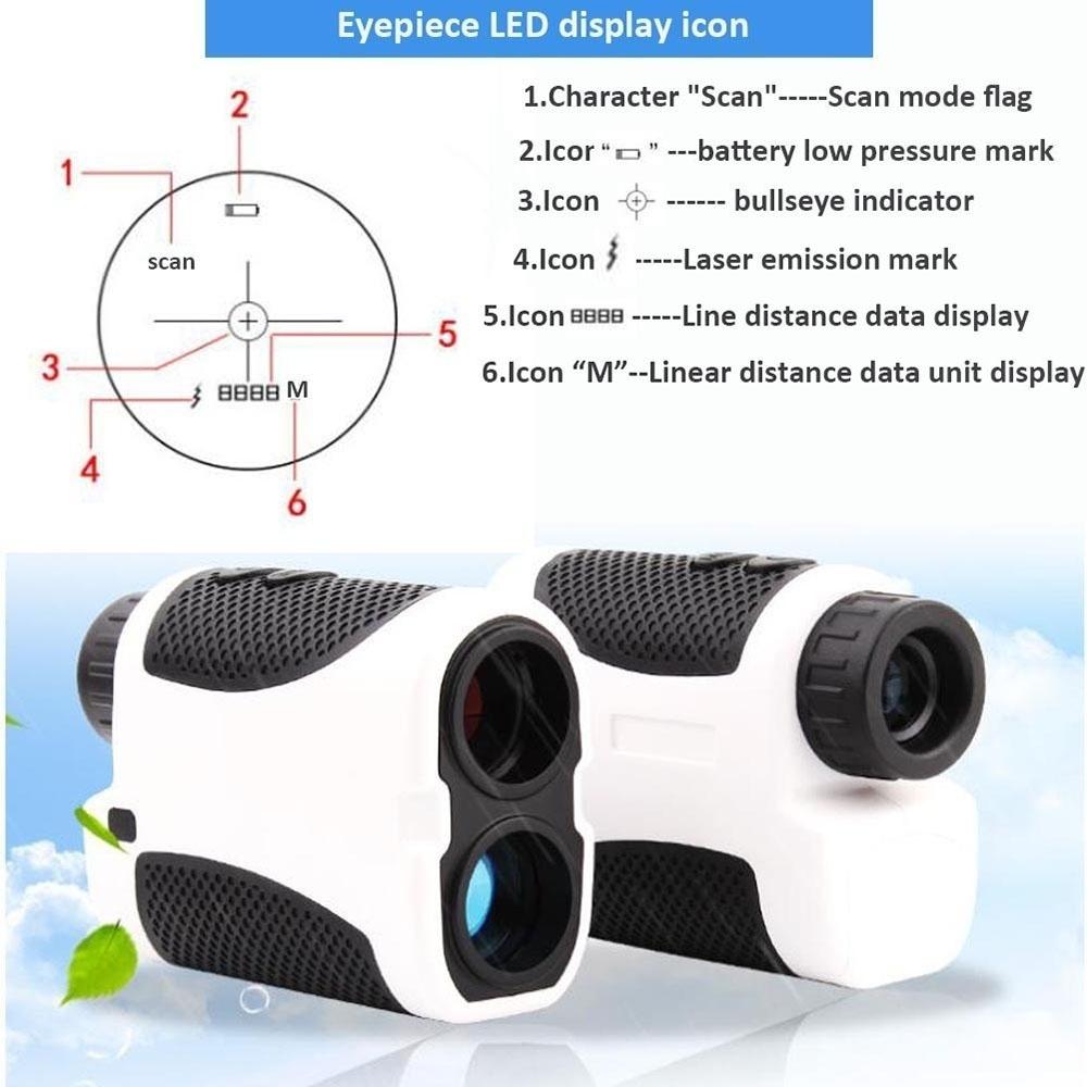 Tournament Golf Rangefinder, 6X Laser Range Finder 437 Yards with Slope ON/Off Technology, Fast Flag Lock, Continuous Scan Support - Tournament Legal Golf Rangefinder