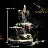 Ceramic Sculpture  Backflow Waterfall Smoke Incense Burner Censer Holder [&lt;lun&gt;]