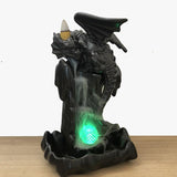 2021 Ceramic Incense Burner for Smoke Backflow Like Water Streaming Down Art Craft Incense Cone Furnace Home Decor w/ 20 Incense Cones
