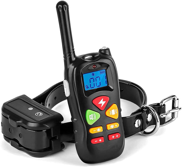 Dog Training Collar, 2 Dog Shock Collar Remote Waterproof Rechargeable Dog Collar 3 Training Modes Harmless Shock Vibration Beep Medium Large Dogs, 800 FT Range [Reflective Strap]