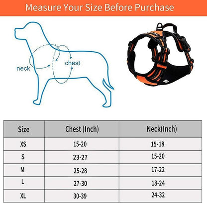 Truelove No-Pull Dog Harness Front Range Comfortable Reflective  Soft Mesh Dog Harness Reflective highend Soft Mesh Service Pet Dog Harness for Walking Hiking and Training