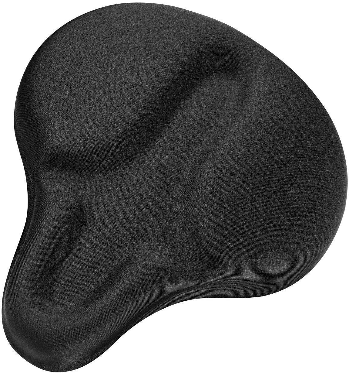 Exercise Bike Seat Cover - Large Wide Foam &amp; Gel Padded Bicycle Saddle Cushion for Women Men Everyone, Bicycle Seat Cover for Exercise Bike Spin Bike Cruiser Bike Indoor Cycling